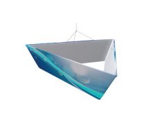 Cloud 1.0 - Tapered Triangle 16'w x 5'h Hanging Sign